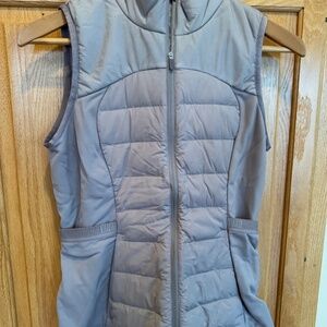 Light Gray Lululemon Down For It All Vest in Size 6 EUC